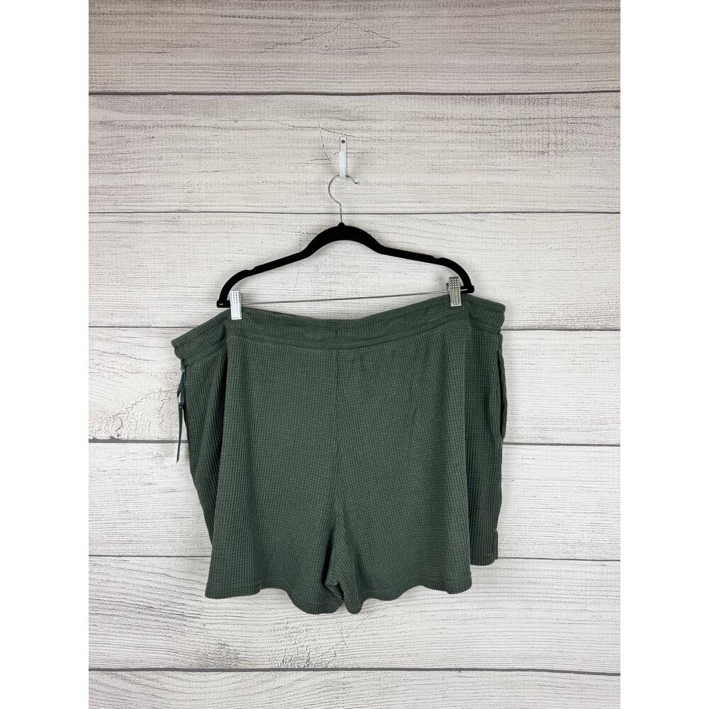 Terra & Sky Plus Size Green Washed Waffle Knit Matching Lounge Set Size 3X/4X - Picture 15 of 15